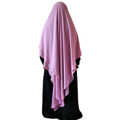 Khimar Two Layer Mellow Mauve (Extra Long)